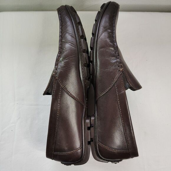GEOX Men’s Brown Leather Slip On Loafers Breathes Size EU 43 Comfort Shoes main image 5